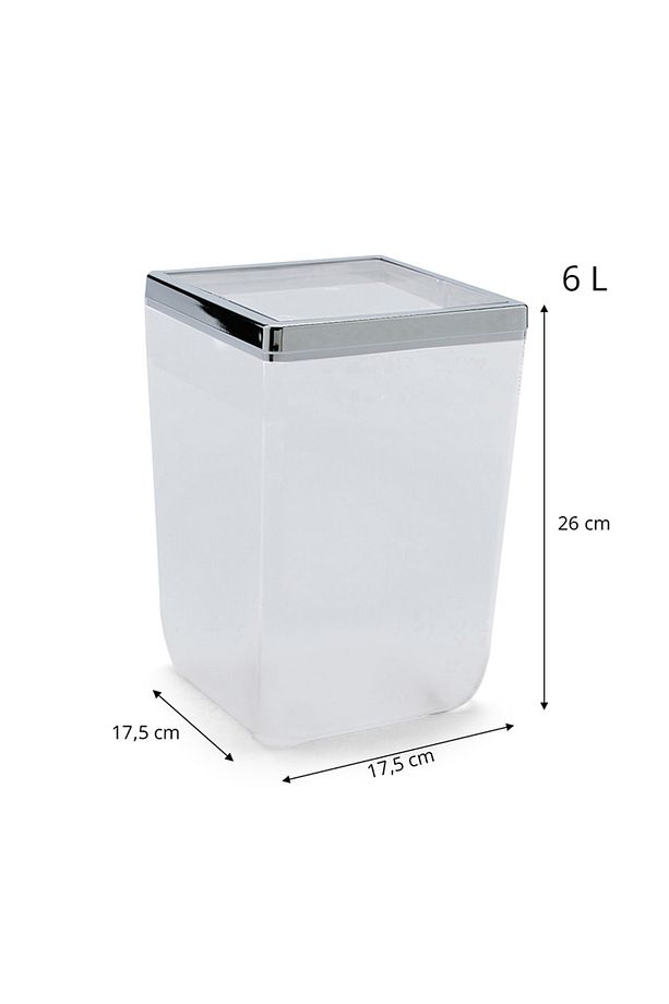 Biga Çöp Kovası 6 Lt Şeffaf-krom - 2
