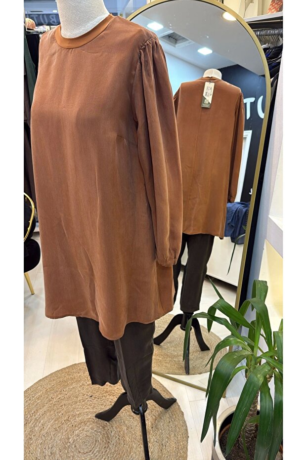 İpek Tunik 37025 Bakir - 4