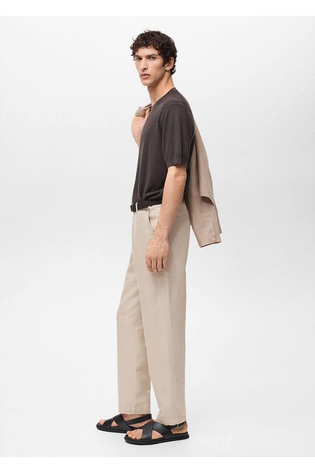 Regular fit keten pantolon - 5