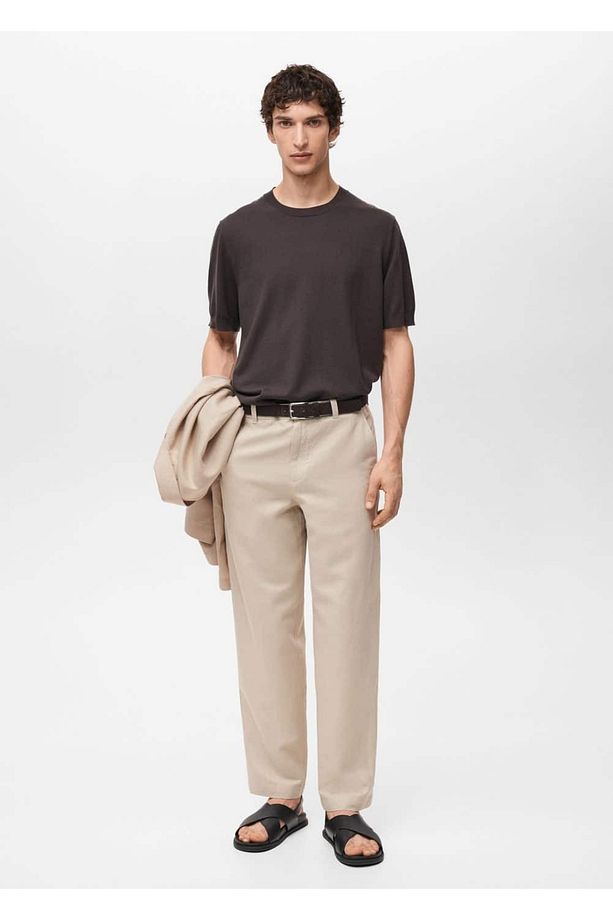 Regular fit keten pantolon - 2