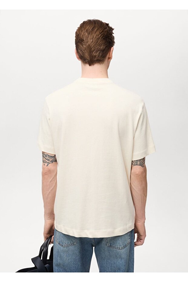 İşlemeli pamuklu tişört - 4