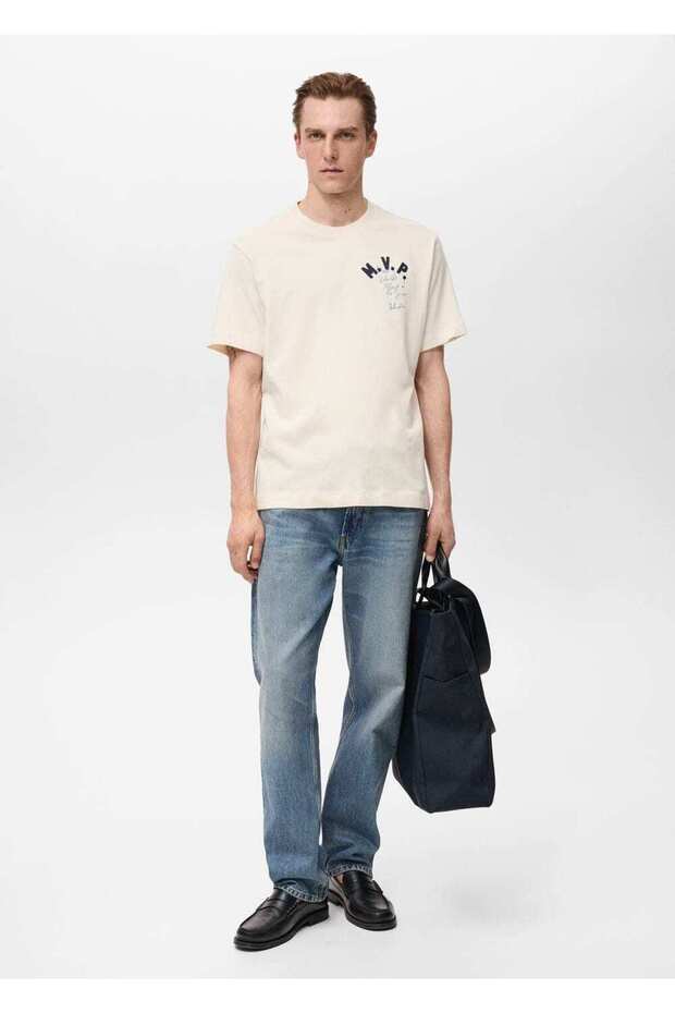 İşlemeli pamuklu tişört - 2