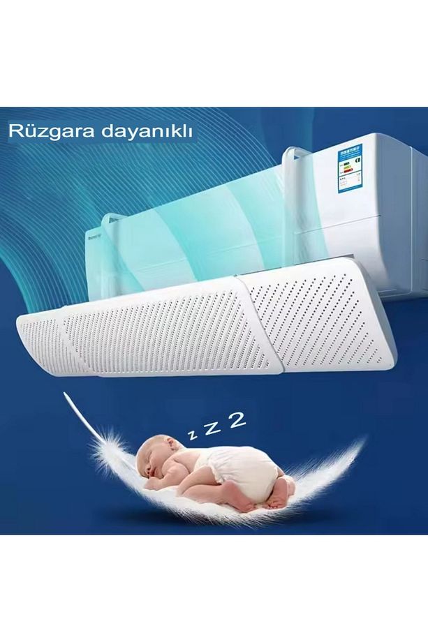 Elikli Ayarlanabilir Delikli Rüzgar Geçirmez Klima Çarpması Önleyici Aparatı ve Siperliği - 7