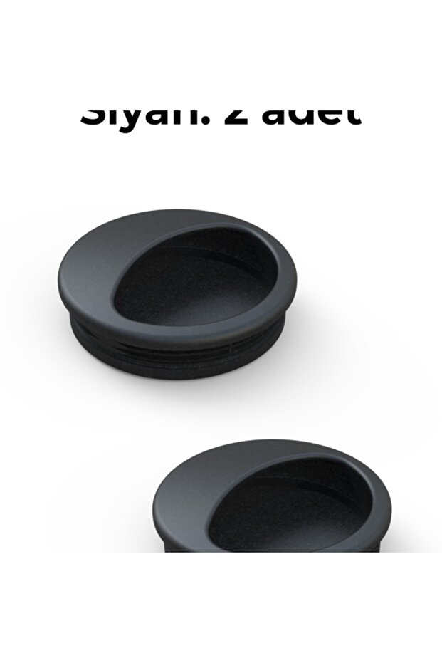 Gömme Kulp Siyah 2 Adet - 2