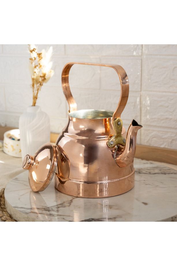 Bakır Çaydanlık, Bitki Çayı Demliği 1300ml - 3