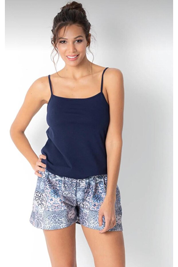 Women's Strappy Shorts Pajama Set