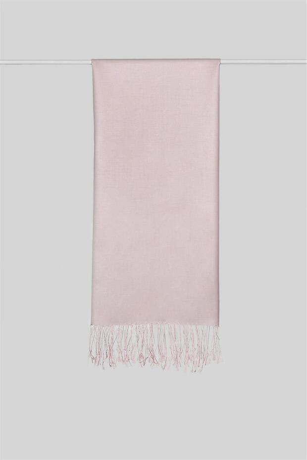 Double Sided Solid Color Silk Shawl 3011-Dark Powder - 2