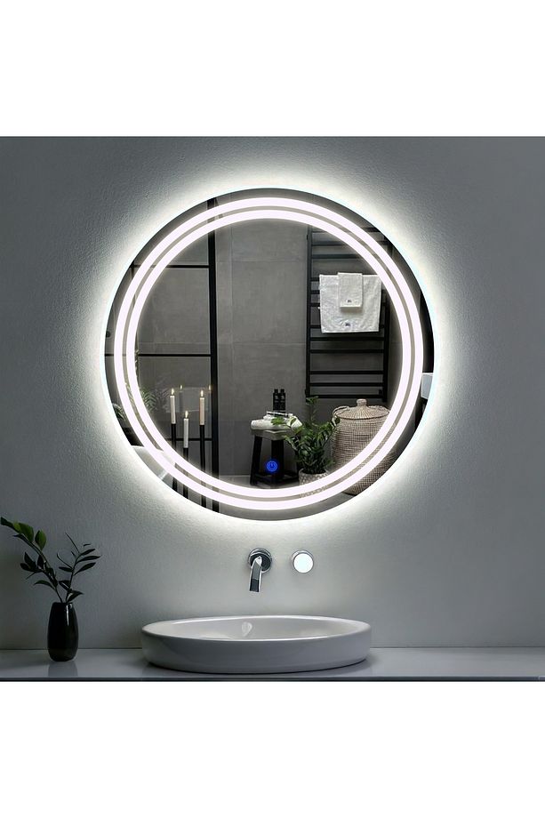 Luna Led'li Kumlamalı Lavabo & Banyo Aynası (Dokunmatik Sensörlü) - 4