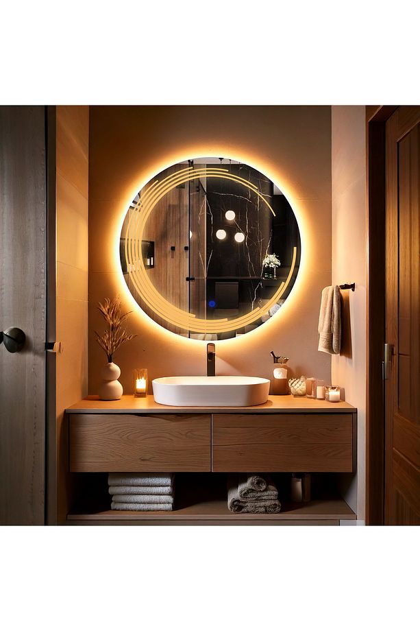 Nova Led'li Kumlamalı Lavabo & Banyo Aynası (Dokunmatik Sensörlü) - 1
