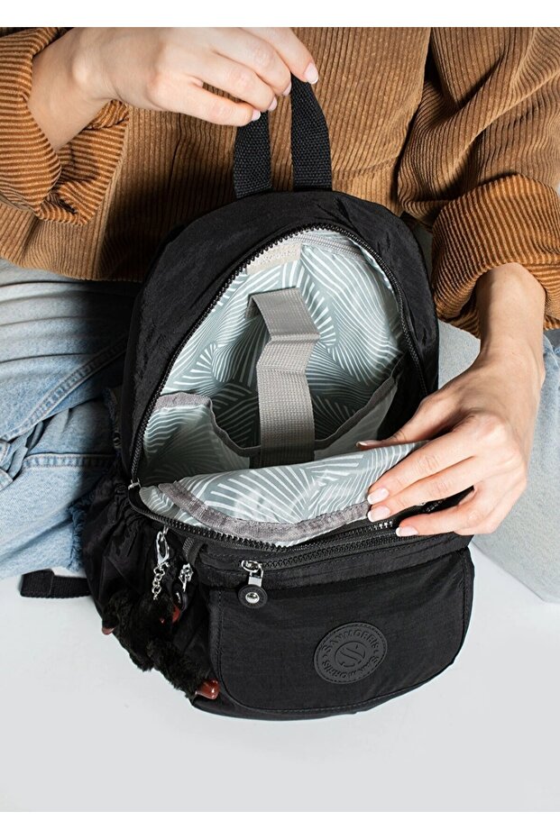 حقيبة ظهر بحزام قابل للتعديل ومتعددة الأقسام من القماش CLINKIR - 3