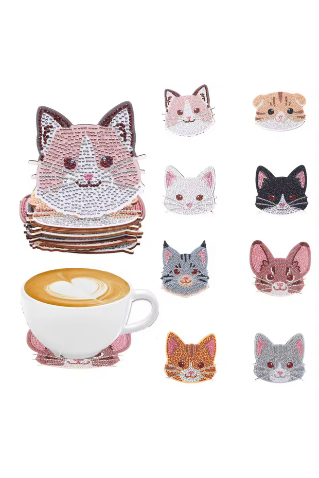 8 Pcs Diamond Painting Dish Mat Do It Yourself
