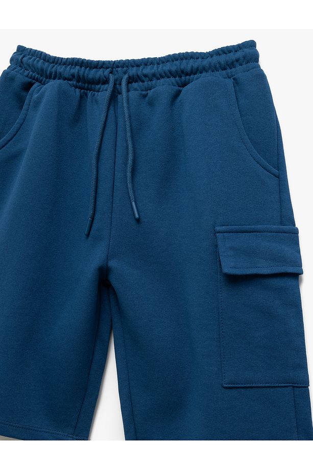 Pamuklu Beli Lastikli Cep Detaylı Basic Şort - 3