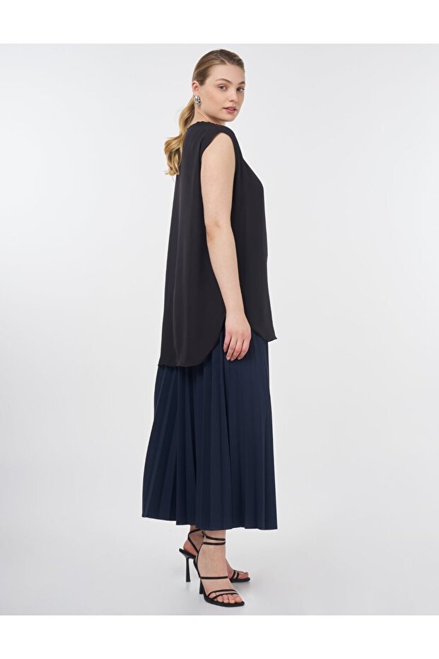 Sıfır Yaka Basic T-Shirt Siyah - 6