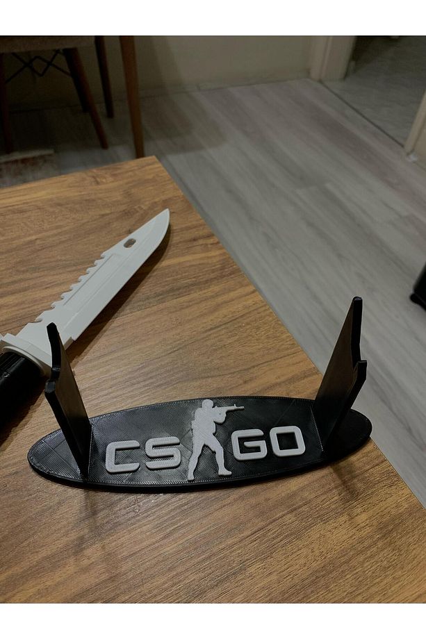 CS:GO M9 Bayonet 3D Baskı Dekoratif Bıçak Maketi + Stand - 6