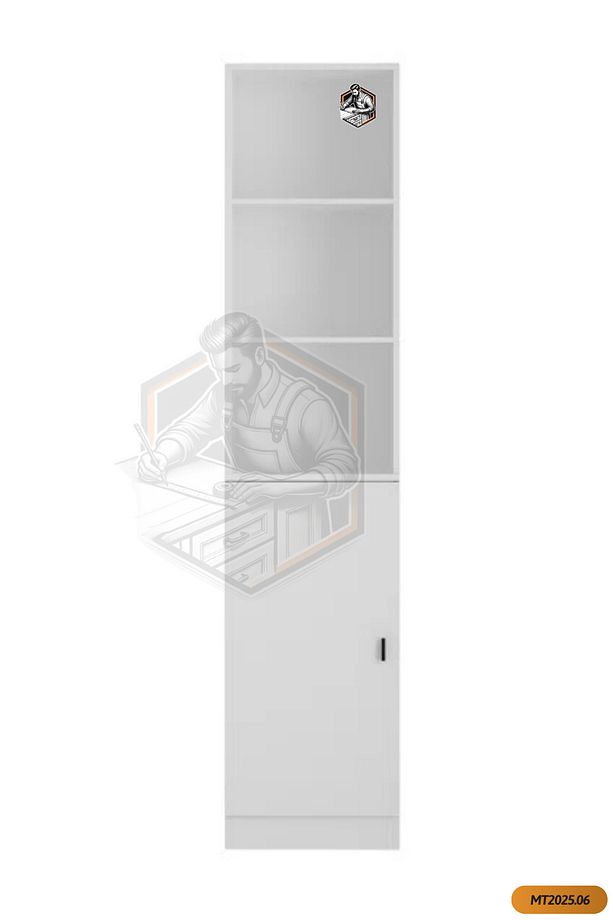Tamamı Mdf Tek Kapaklı Ve Açık Raflı Çok Amaçlı Mutfak Dolabı/kavanozluk/kiler Dolabı - 7