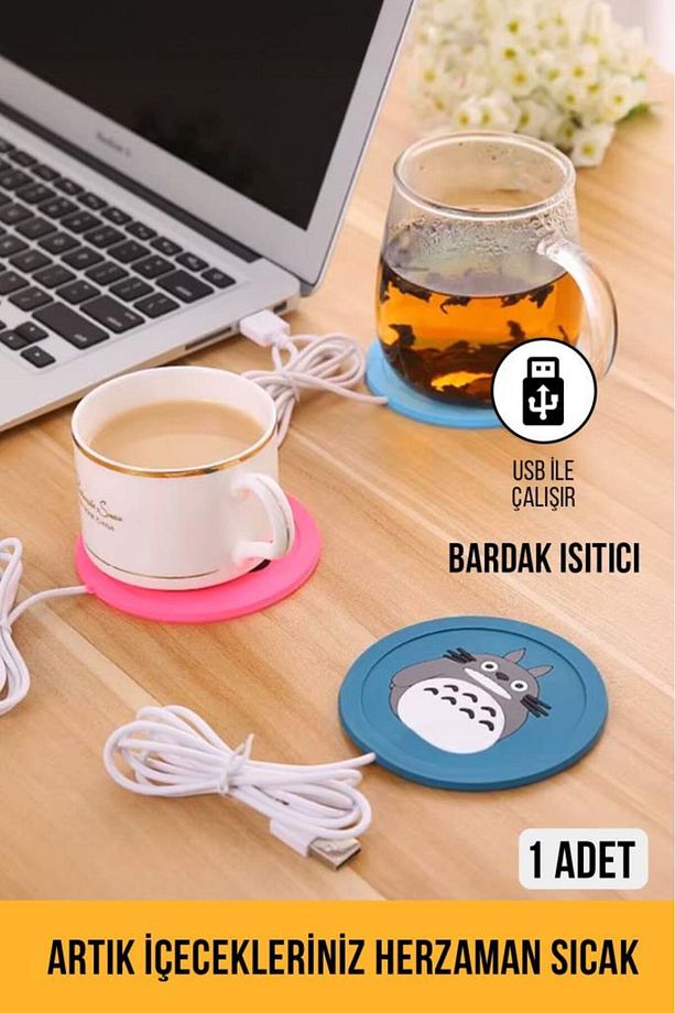 Hayvan Figürlü Taşınabilir Usb Girişli Bardak Altı Isıtıcı - 1
