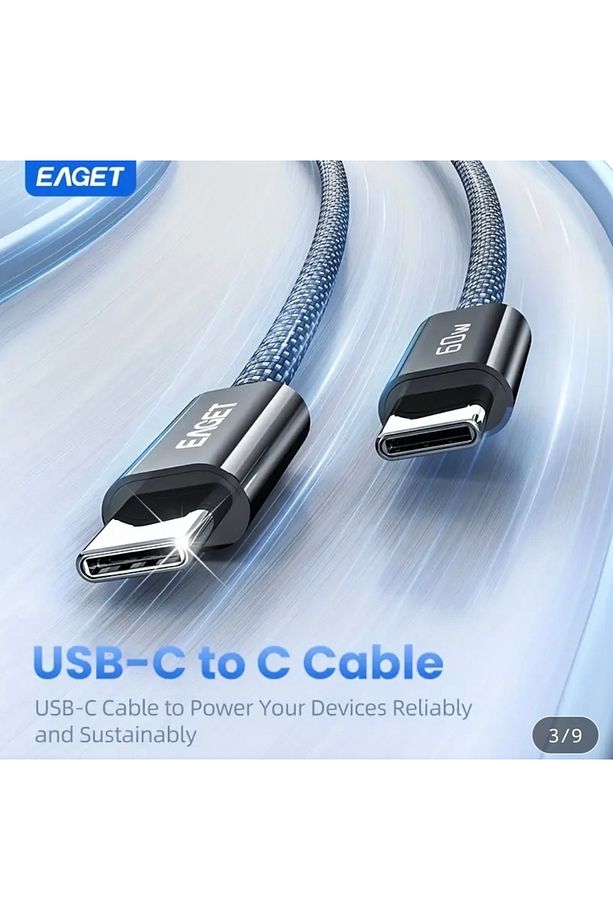60W 2-Metre CE/FC/ROHS Lisanslı Type-C To Type-C Type-C Girişli Tüm Telefonlara İphone 15/16 Samsung - 6