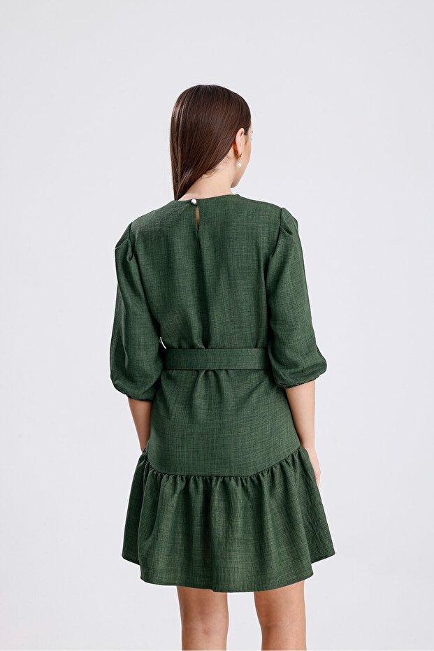 Rochie mini cu centura - 4