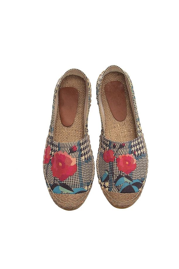 El Yapımı Hasır Taban Espadril - 4