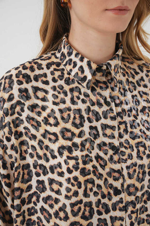 غابريا ليوبارد منقوشة بريق تونك - 5