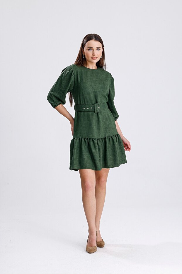 Rochie mini cu centura - 3