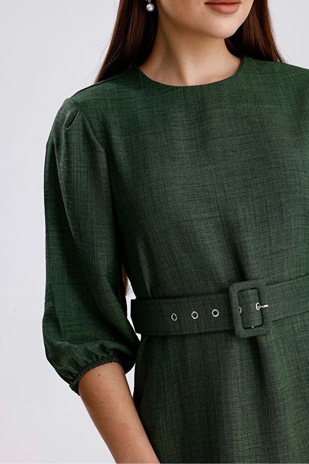 Rochie mini cu centura - 5