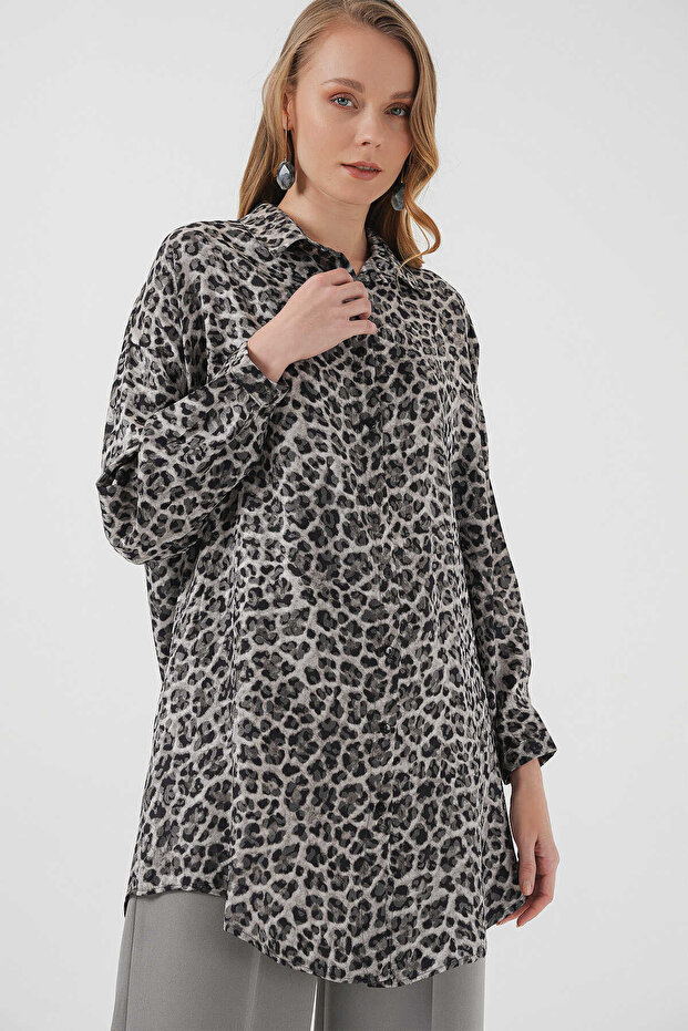 غابريا ليوبارد منقوشة بريق تونك - 1