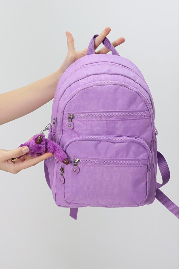 Casual Women's Backpack with Cute Plush Figures Stylish, Convenient, Suitable for School and Travel New Season