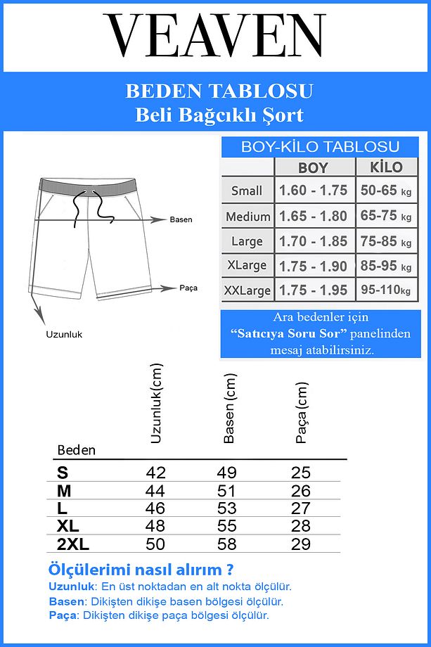 Erkek Saks Mavi Basic Regular Fit Şort & Bermuda - 5