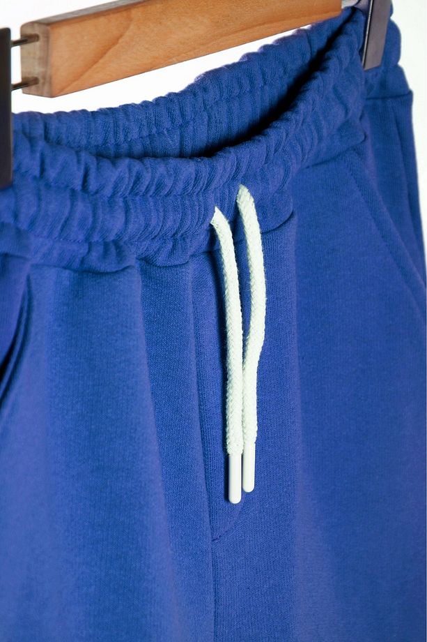 Erkek Saks Mavi Basic Regular Fit Şort & Bermuda - 2