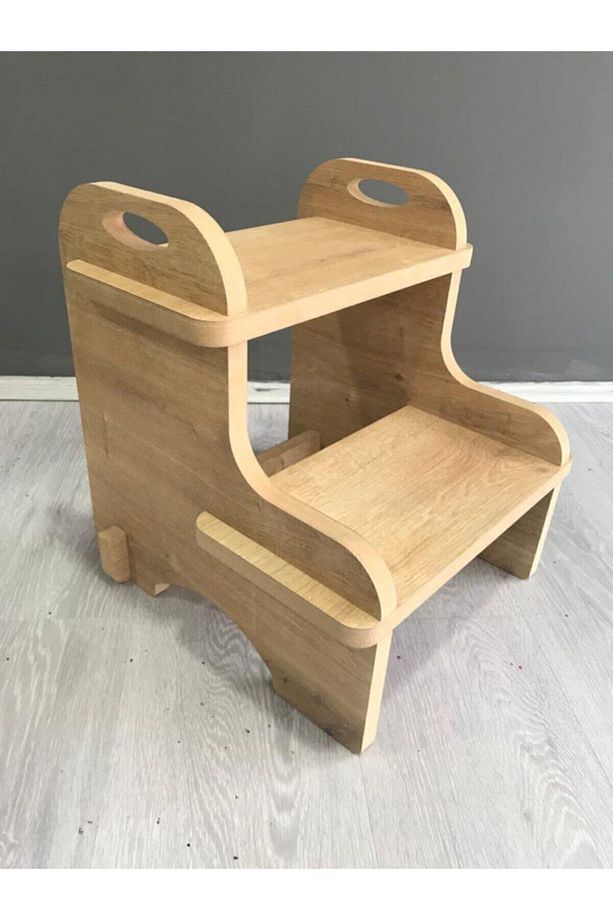 Mdf Basamak Tabure Çocuk Bebek Banyo Wc Lavabo Merdiven Yükseltici - 1