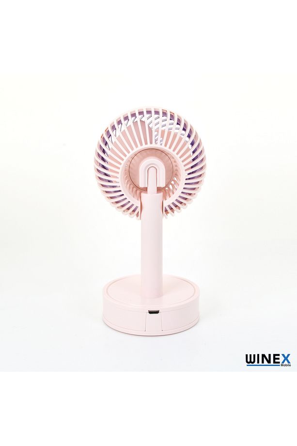 Winex Mini Taşınabilir Portatif Fan 3 Kademeli Vantilatör Pembe - 4