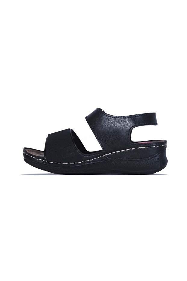 Moda Ayakkabı 154 Siyah Kadın Yazlık Sandalet Ayakkabı - 3