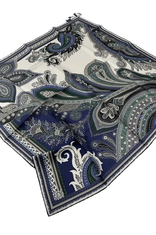 Twill İpek Eşarp LD521 Etnik Desen Çok Renkli 5 - 1