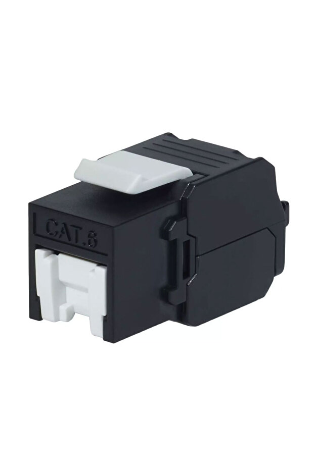 UTP CAT6 Keystone Jack 180 Derece Siyah