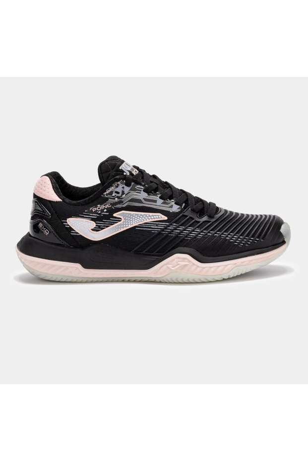 Point Women's Black Clay & Hard Court Tennis Shoes Tpoils2501Ac