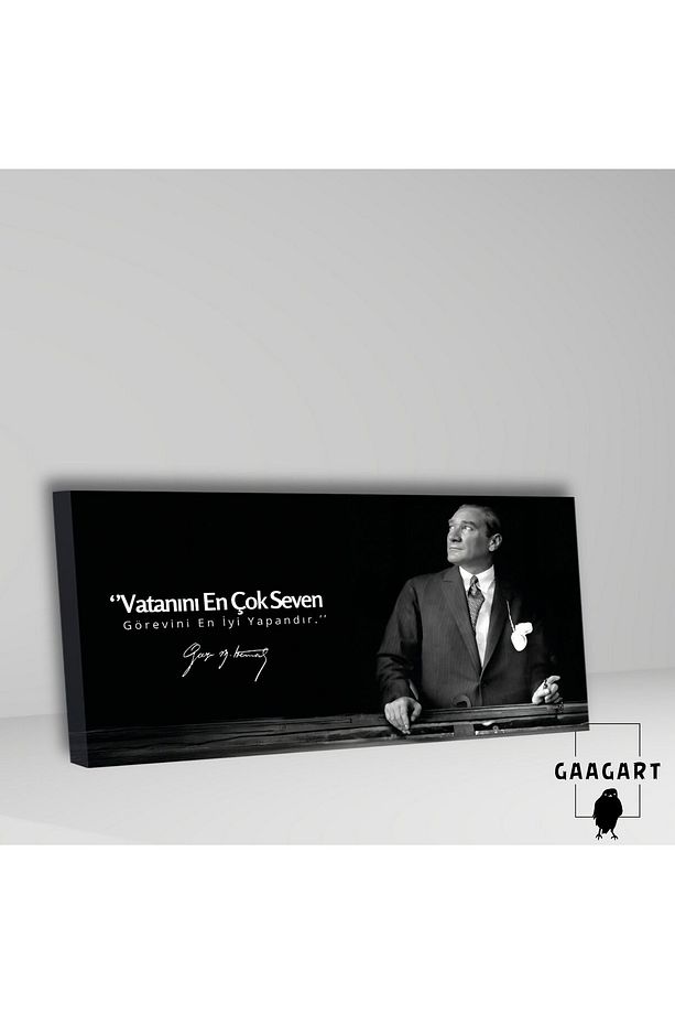 Panoramik Kanvas Makam Panosu Atatürk ‘’Vatanını En Çok Seven Görevini En İyi Yapandır.’’ - 3