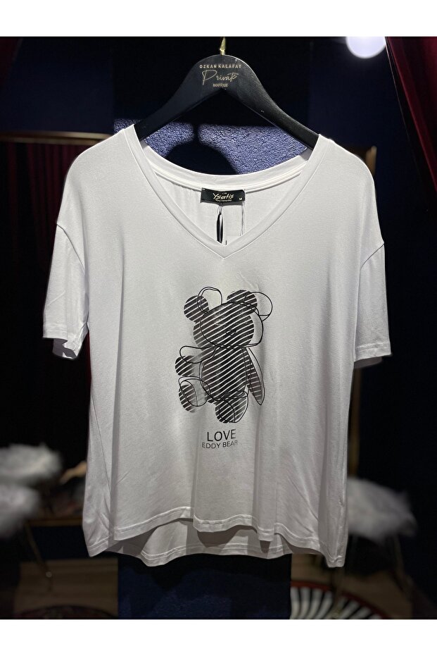 Bear baski t-shirt - 1