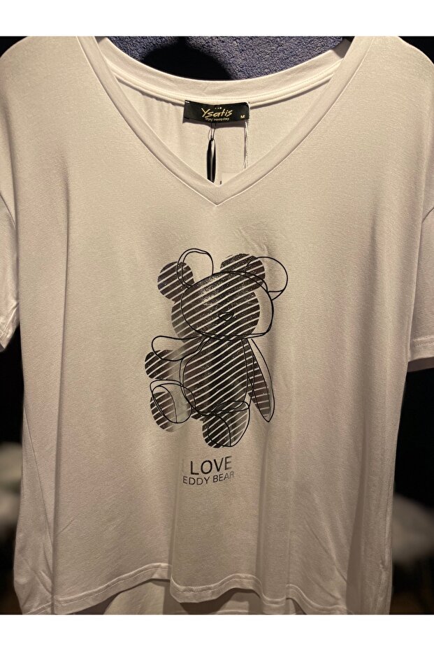 Bear baski t-shirt - 2