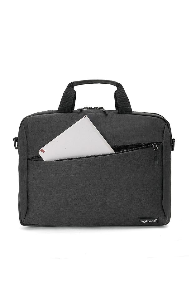 Orijinal 15.6" inç Siyah Kumaş Notebook İş ve Günlük Kullanım Laptop Bilgisayar Evrak Çantası - 4
