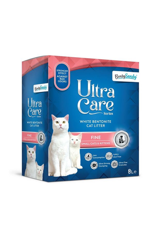 Ultra Care Series Küçük Ve Yavru Kediler Için Ince Taneli Topaklanan Kedi Kumu 8lx2 - 2