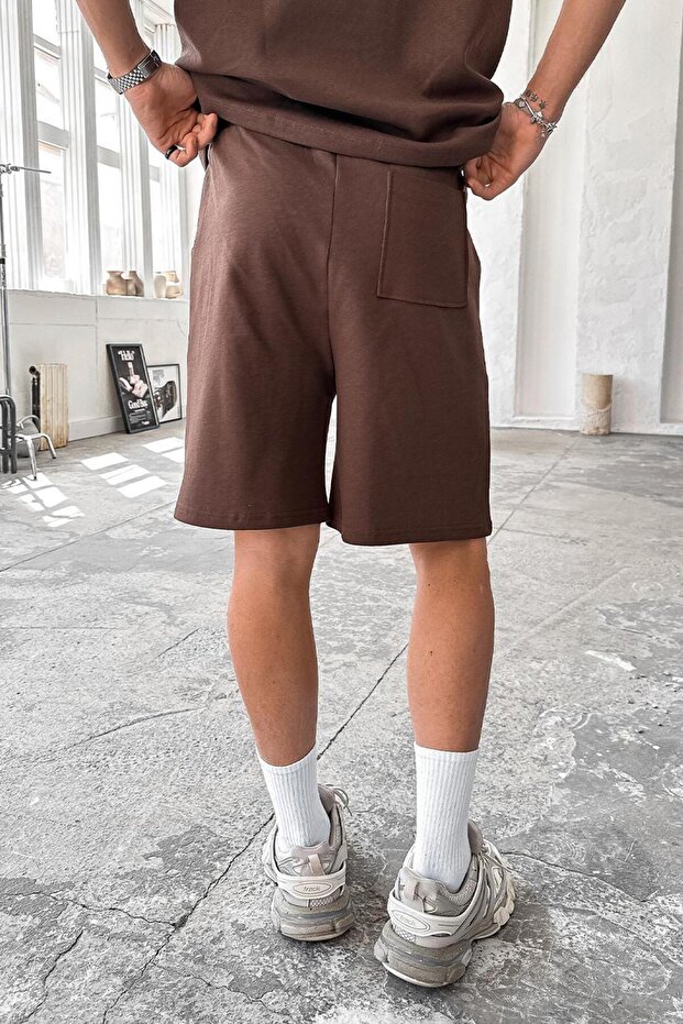 Kahverengi Cozy Premium Basic Şort - 3