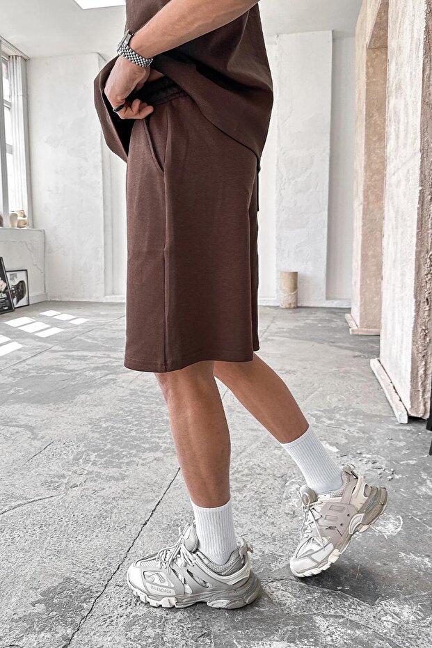Kahverengi Cozy Premium Basic Şort - 2