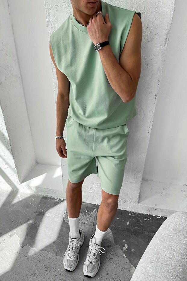 Mint Yeşili Cozy Premium Basic Atlet - 7