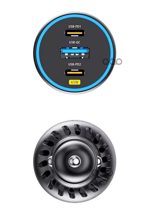 65 Watt Type-C + USB-A Araç Şarj Aleti iPhone & Android & Notebook Araç içi Şarj Cihazı Total 100W - 3