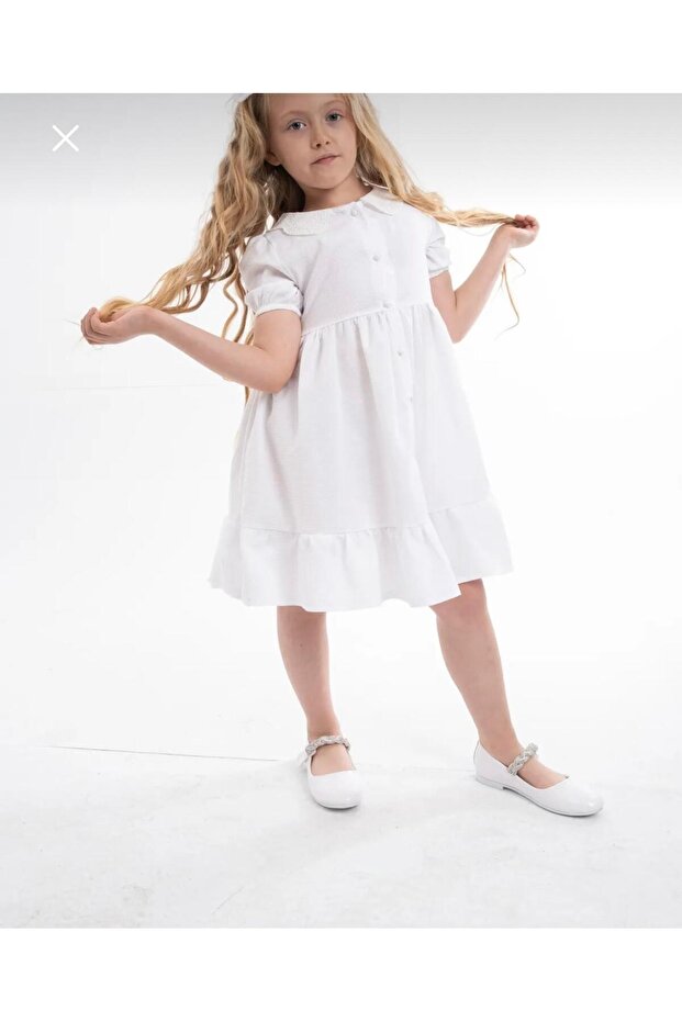 Wednesday Ready Collar Vintage Children's Dress