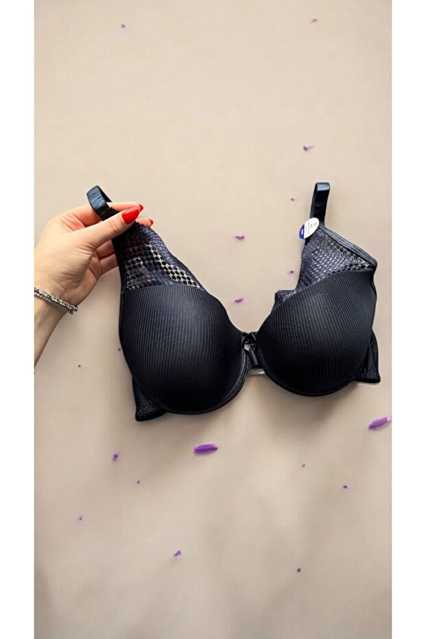 Women's Navy Blue Underwire Unpadded Bra