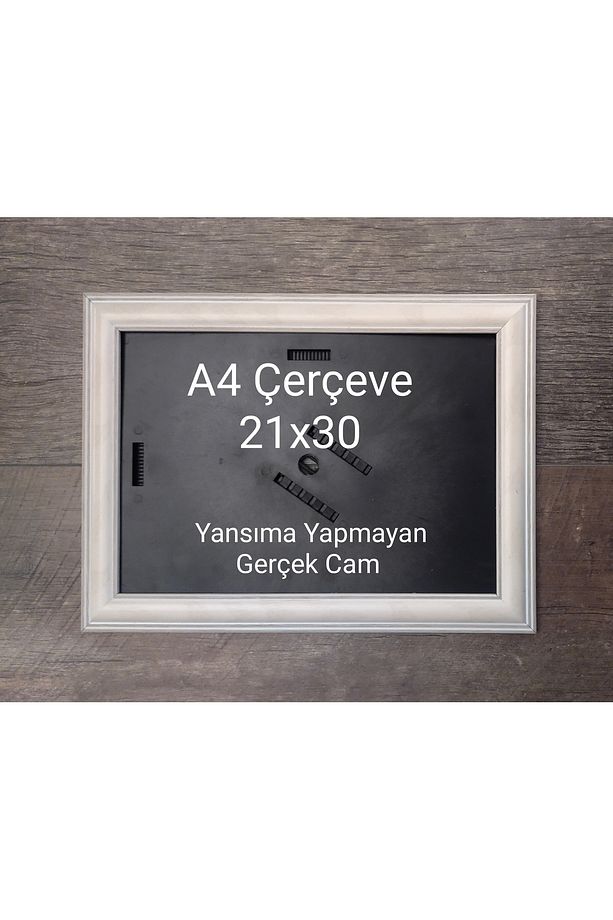 A4 Çerçeve 21x30 Diploma-Sertifika Çerçevesi Masa Üstü Ayaklı-Yatay yada Dikey Asılabilir - 1