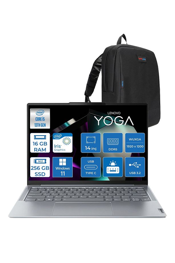 yoga Slim 6 14IRH8 I5-13500H 16GB 256GB SSD 14" Wuxga 400NITS OLED W11HOME 883E00060TR04+ZETTAÇANTA - 1