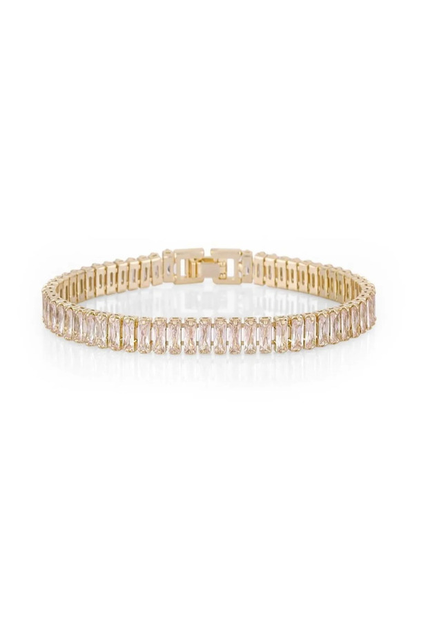New Year's Golden Stone Steel Waterway Bracelet - Does Not Tarnish